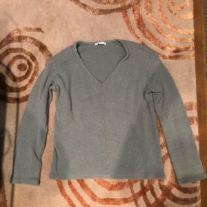 Zara green v neck sweater